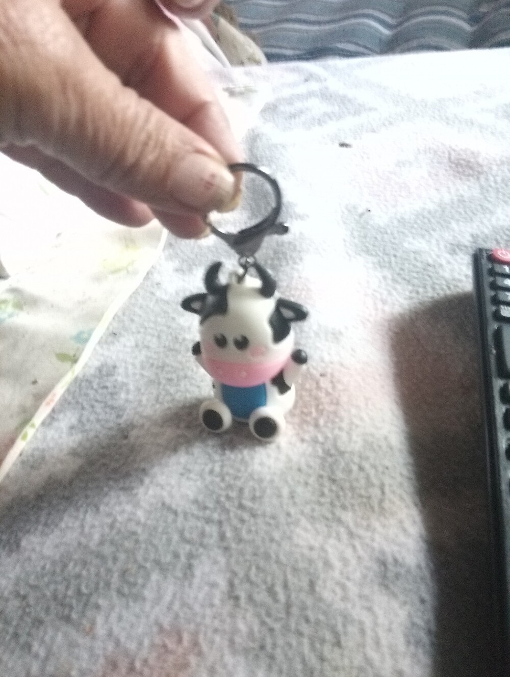 🐄 Cute Cow Bag Clip Pink & Blue